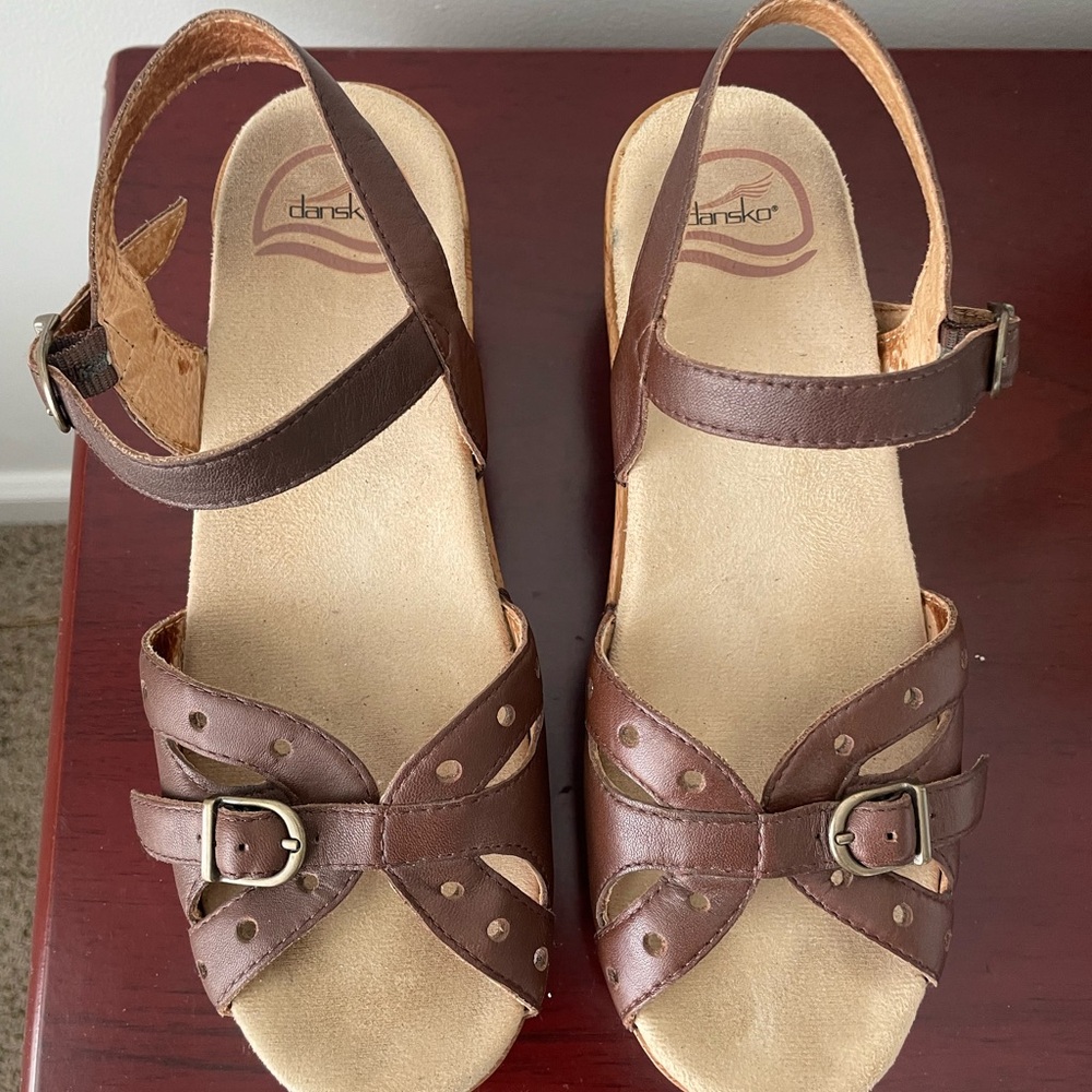 Dansko Brown Leather Sandals for Women